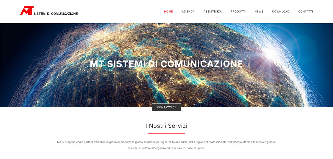 Sito web MT Sistemi di Comunicazione, soluzioni per telecomunicazioni aziendali