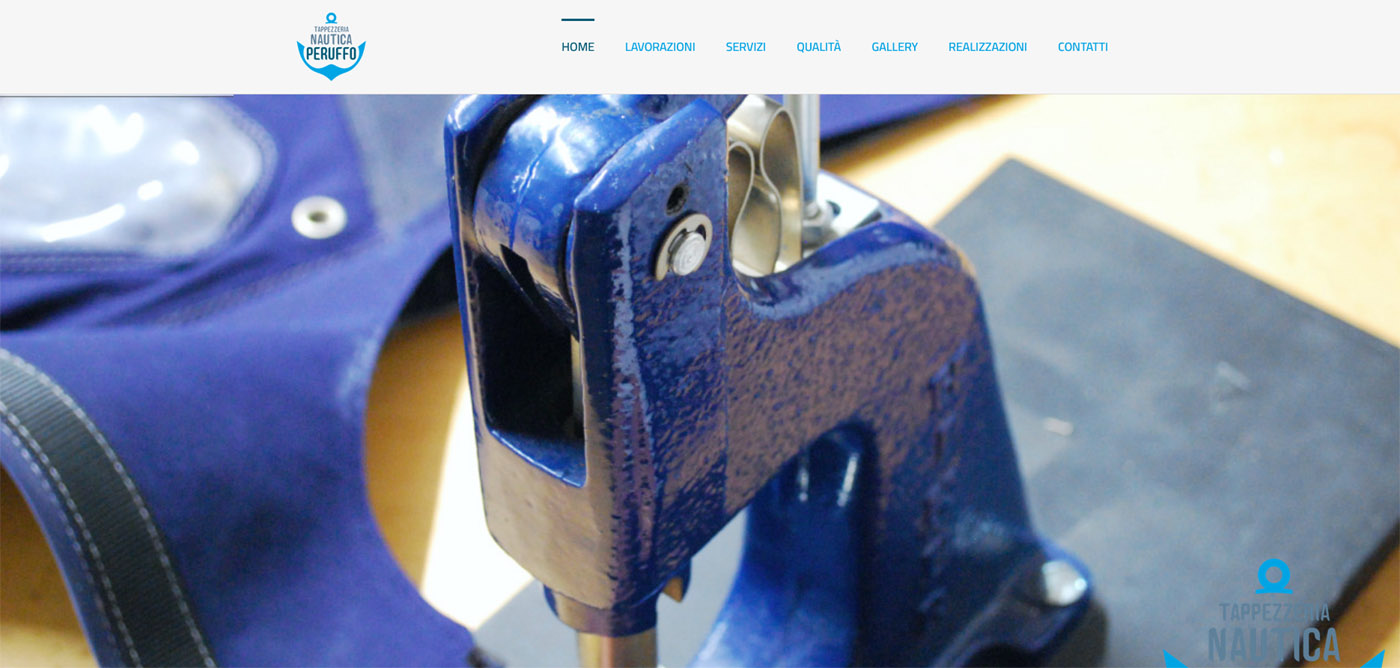 Sito web Tappezzeria Nautica Peruffo a Padova